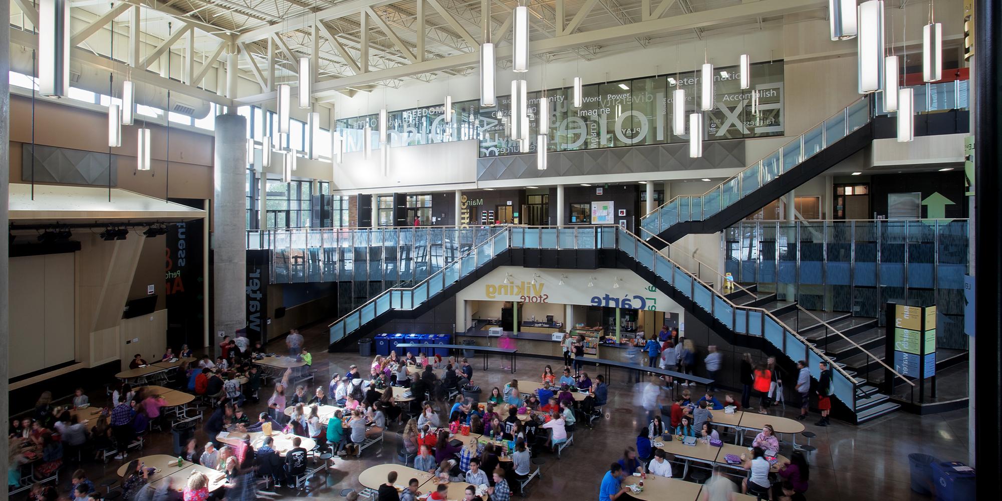 Cafeteria view of Valley View Middle School